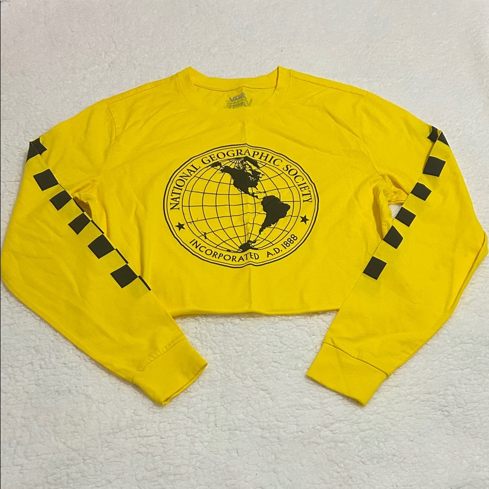 Vans X National Geographic Yellow Cropped Top NWOT